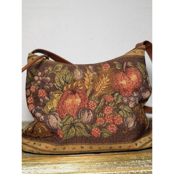 Vintage Bueno Tapestry Carpet Bag Y2K Mary Poppins Autumn Grannycore Cottage - Picture 3 of 11